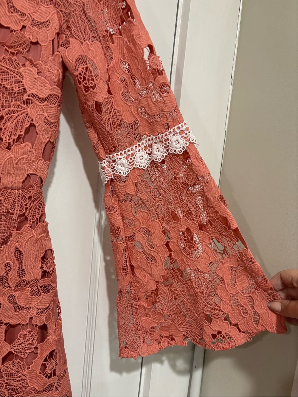 Alexia Admor Coral Pink Lace Mini Dress - Picture 2 of 11